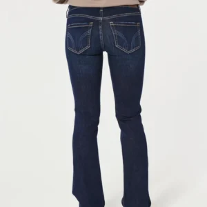 Low-Rise Dark Rinse Wash Boot Jeans