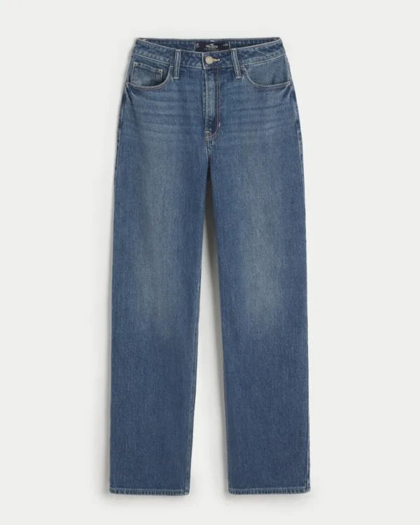 Ultra High-Rise Medium Wash Dad Jeans - Image 3