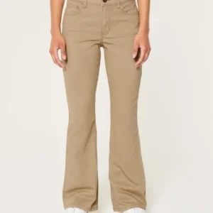 Mid-Rise Khaki Boot Jeans