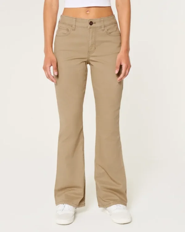 Mid-Rise Khaki Boot Jeans