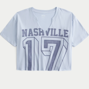 Oversized Crop Nashville Graphic Tee