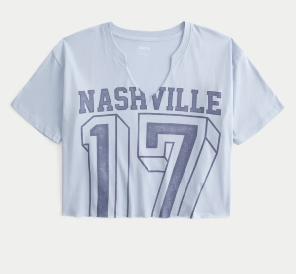 Oversized Crop Nashville Graphic Tee