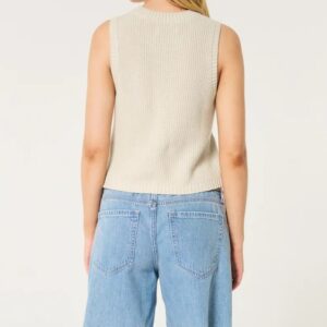 Cable-Knit Crew Sweater Vest